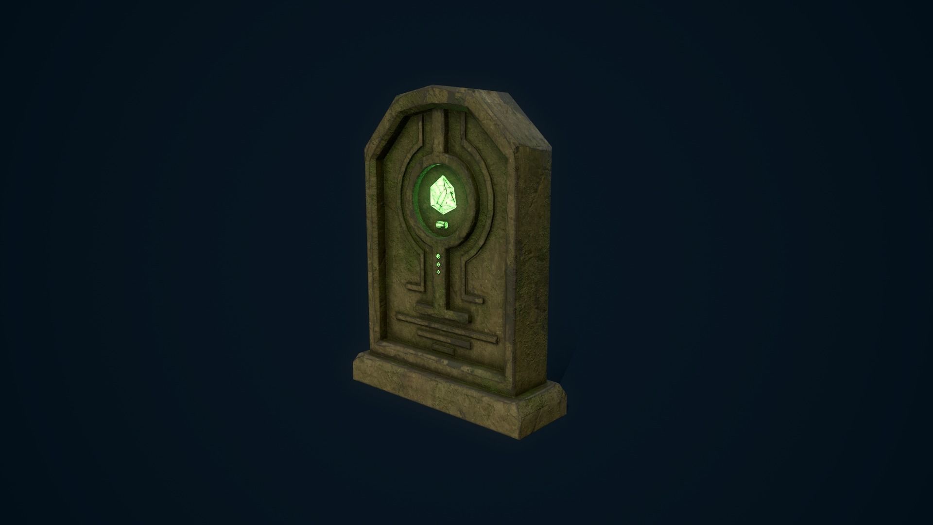 Magical Tombstone Low-poly 3D model_3