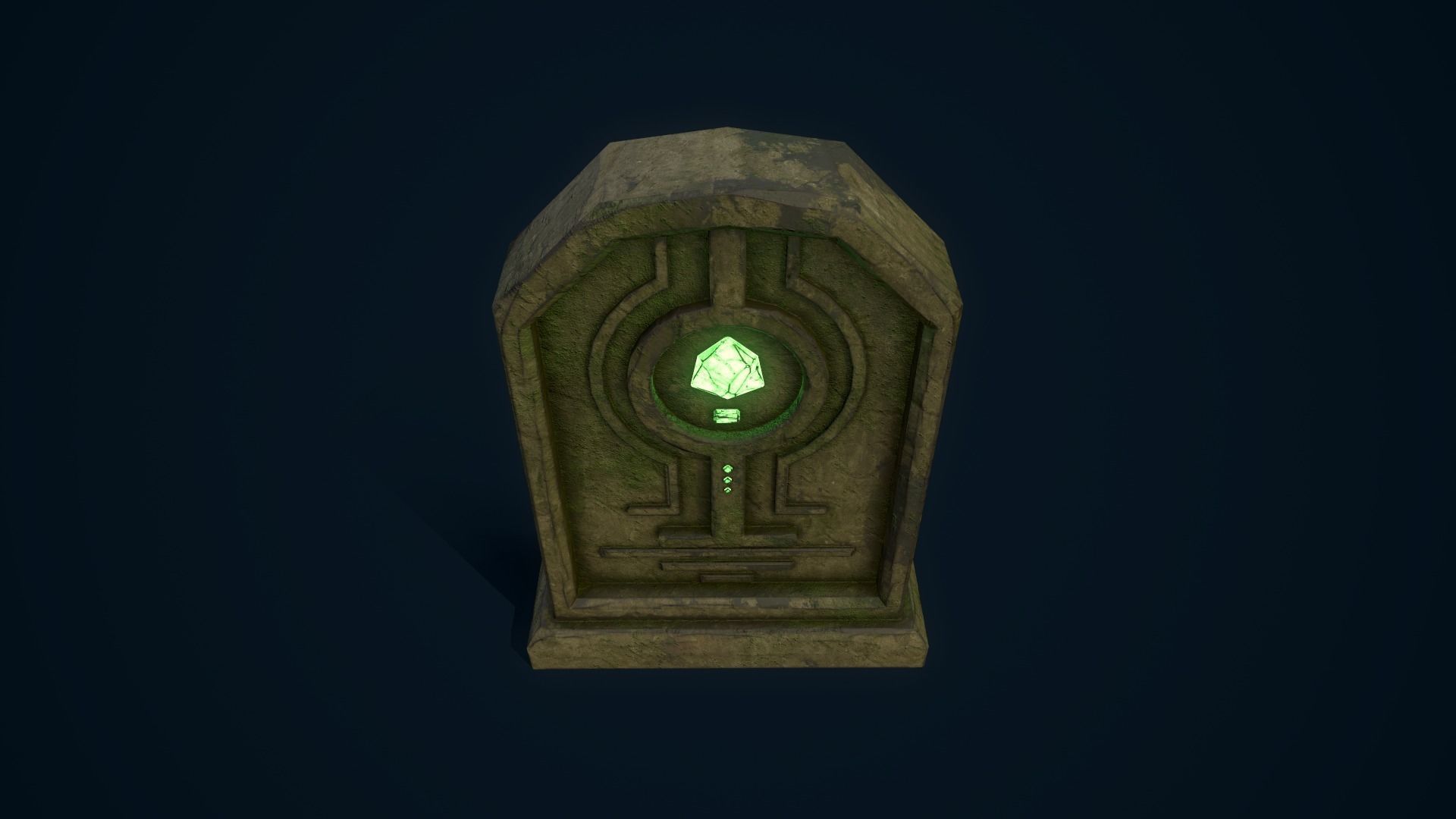 Magical Tombstone Low-poly 3D model_10