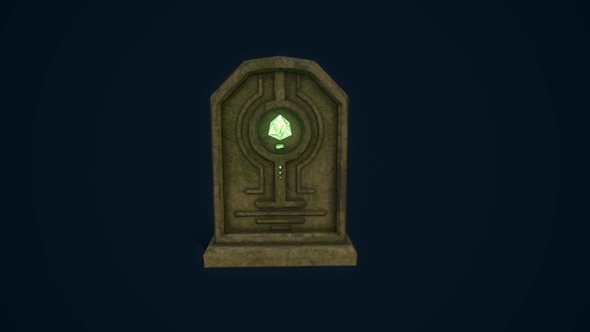 Magical Tombstone Low-poly 3D model_2