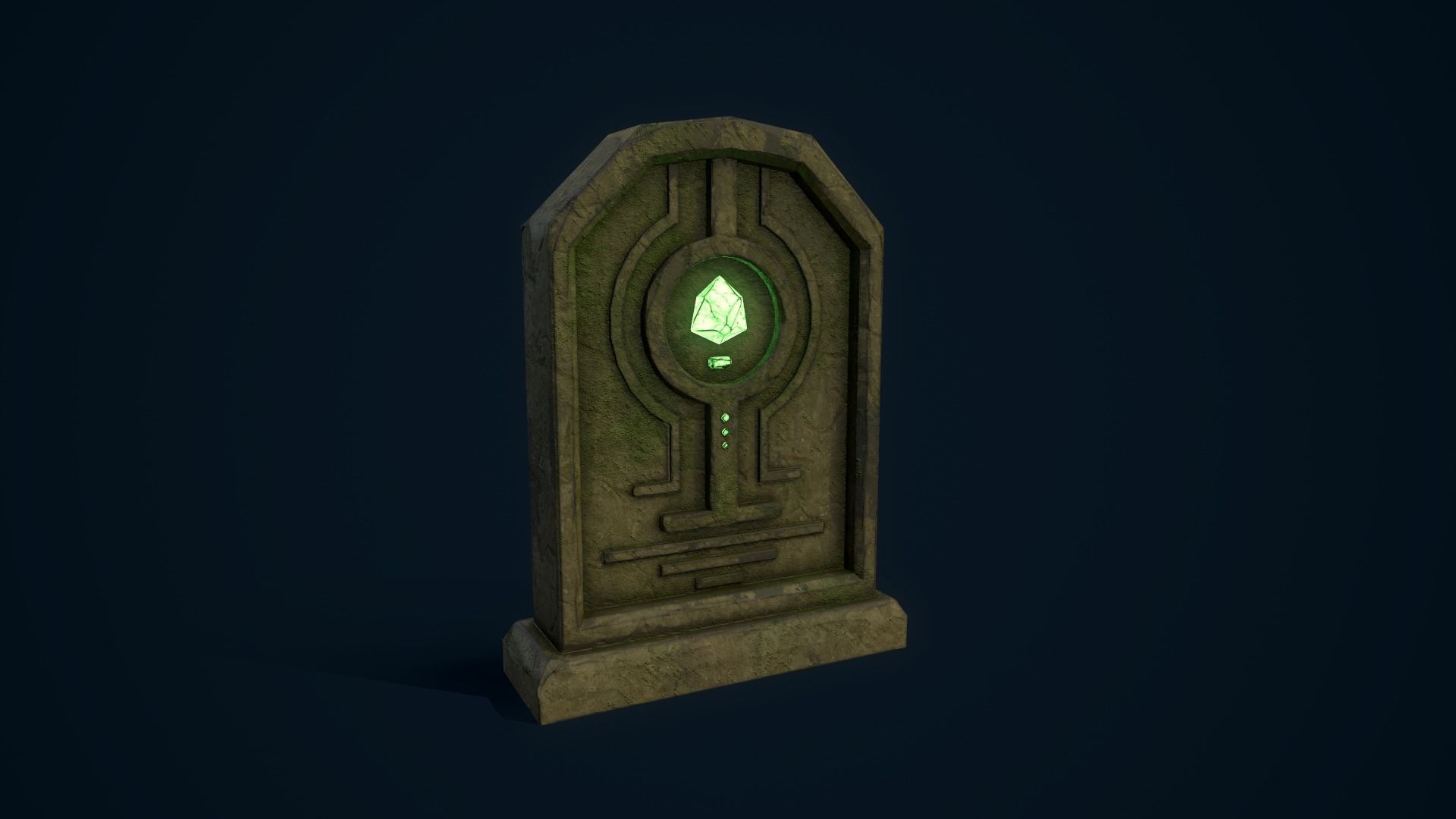 Magical Tombstone Low-poly 3D model_12