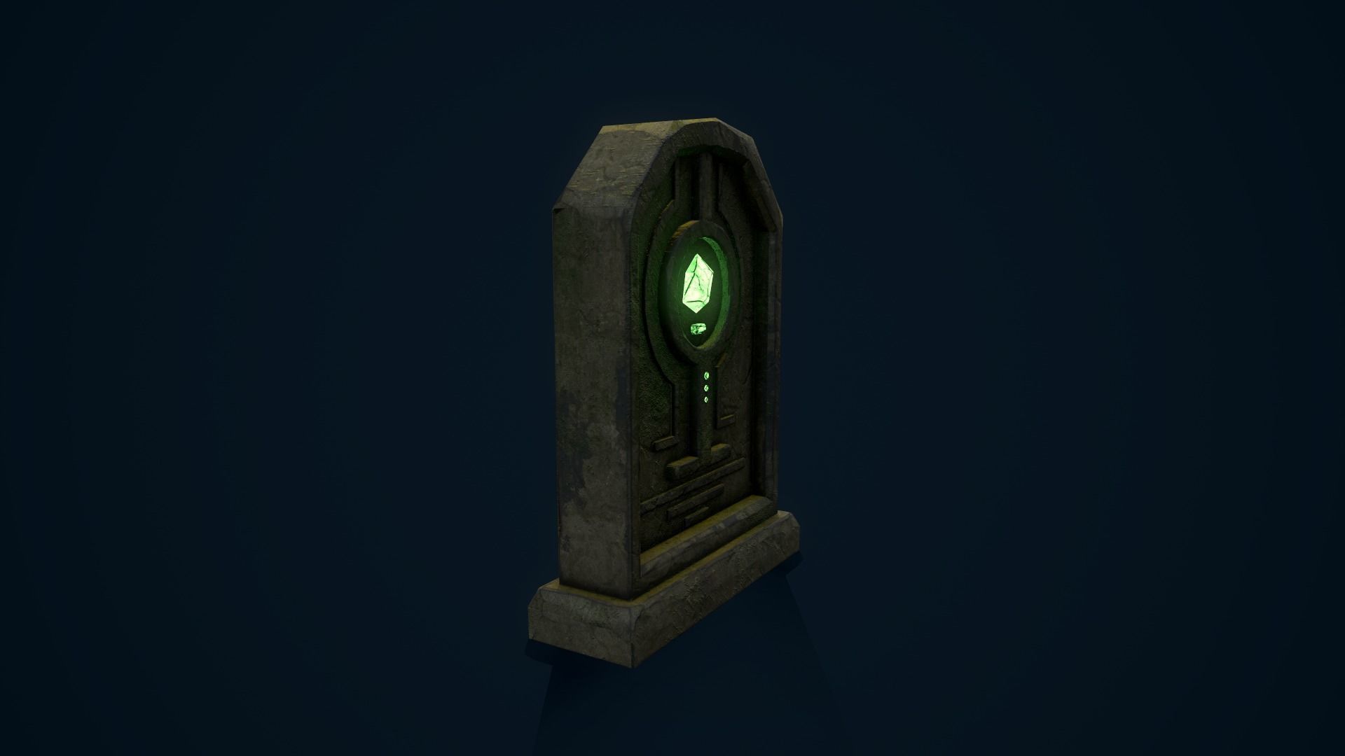 Magical Tombstone Low-poly 3D model_8