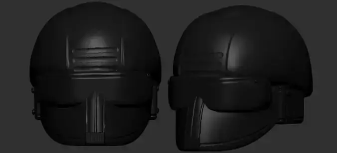 helmet high poly sculpt 3d printable ver 7 3D model