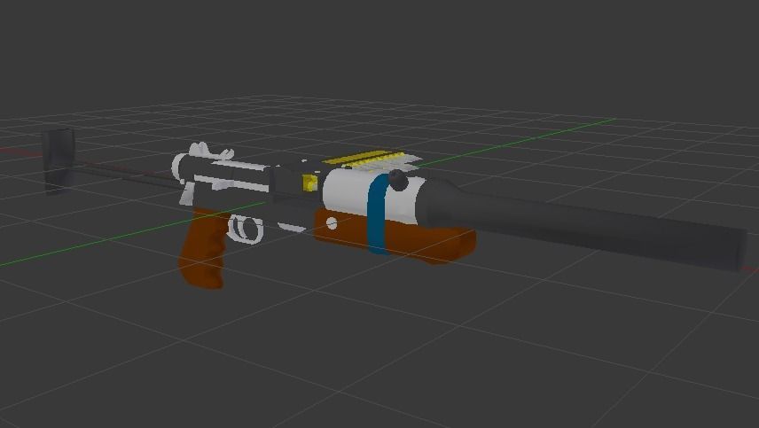 Metro 2033 Gun Low-poly 3D model_6