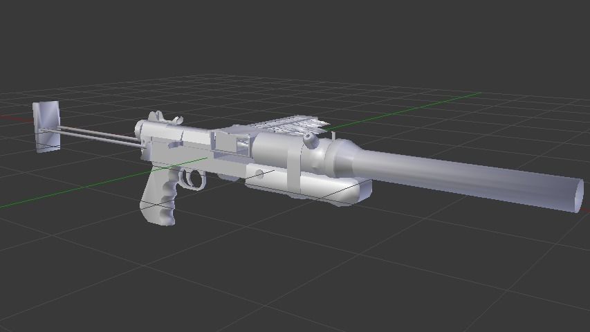 Metro 2033 Gun Low-poly 3D model_7