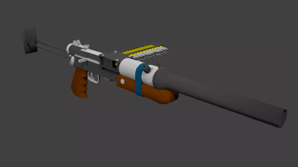 Metro 2033 Gun Low-poly 3D model_0