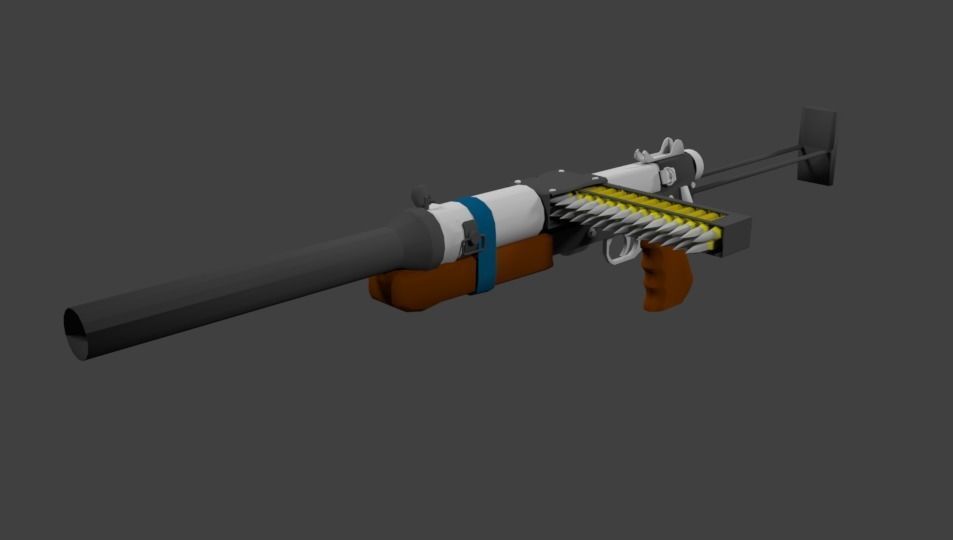 Metro 2033 Gun Low-poly 3D model_1