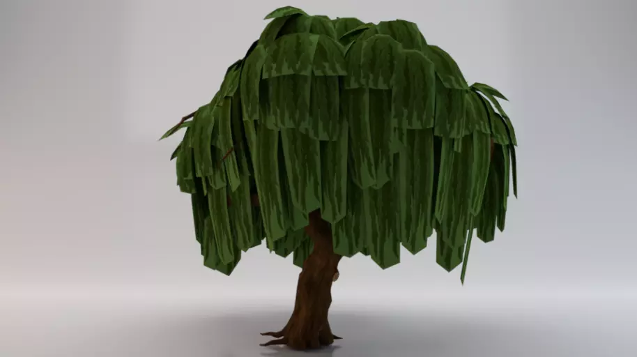 Willow Tree Low-poly 3D model