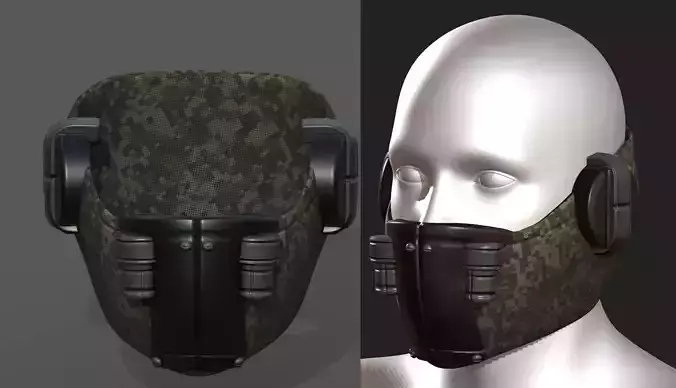 Gas mask respirator scifi futuristic 3d 