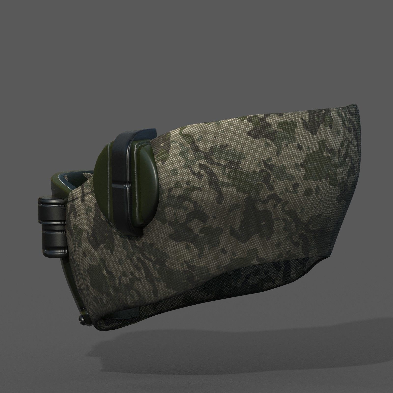 Gas mask respirator futuristic fantasy plastic  Low-poly 3D model_5