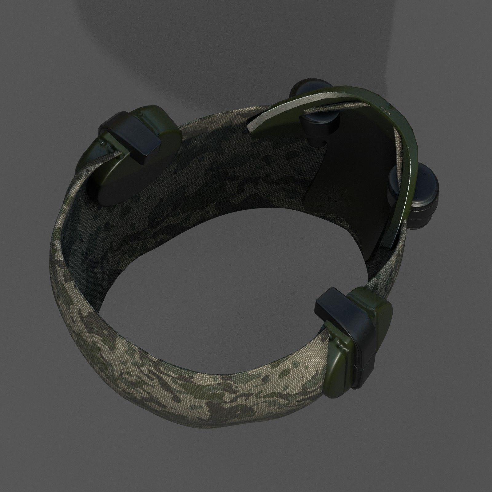 Gas mask respirator futuristic fantasy plastic  Low-poly 3D model_7