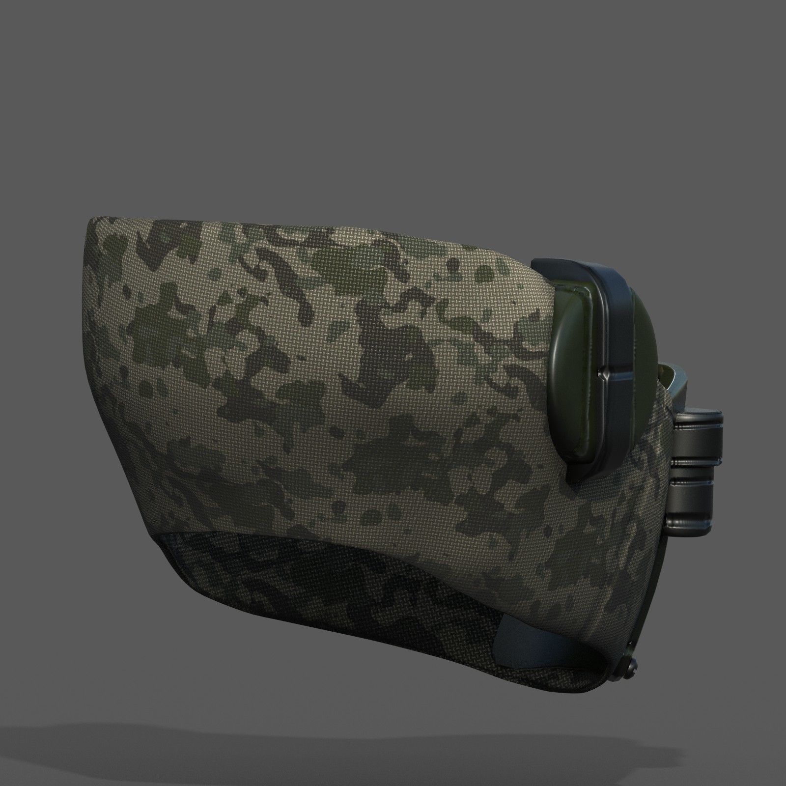 Gas mask respirator futuristic fantasy plastic  Low-poly 3D model_2