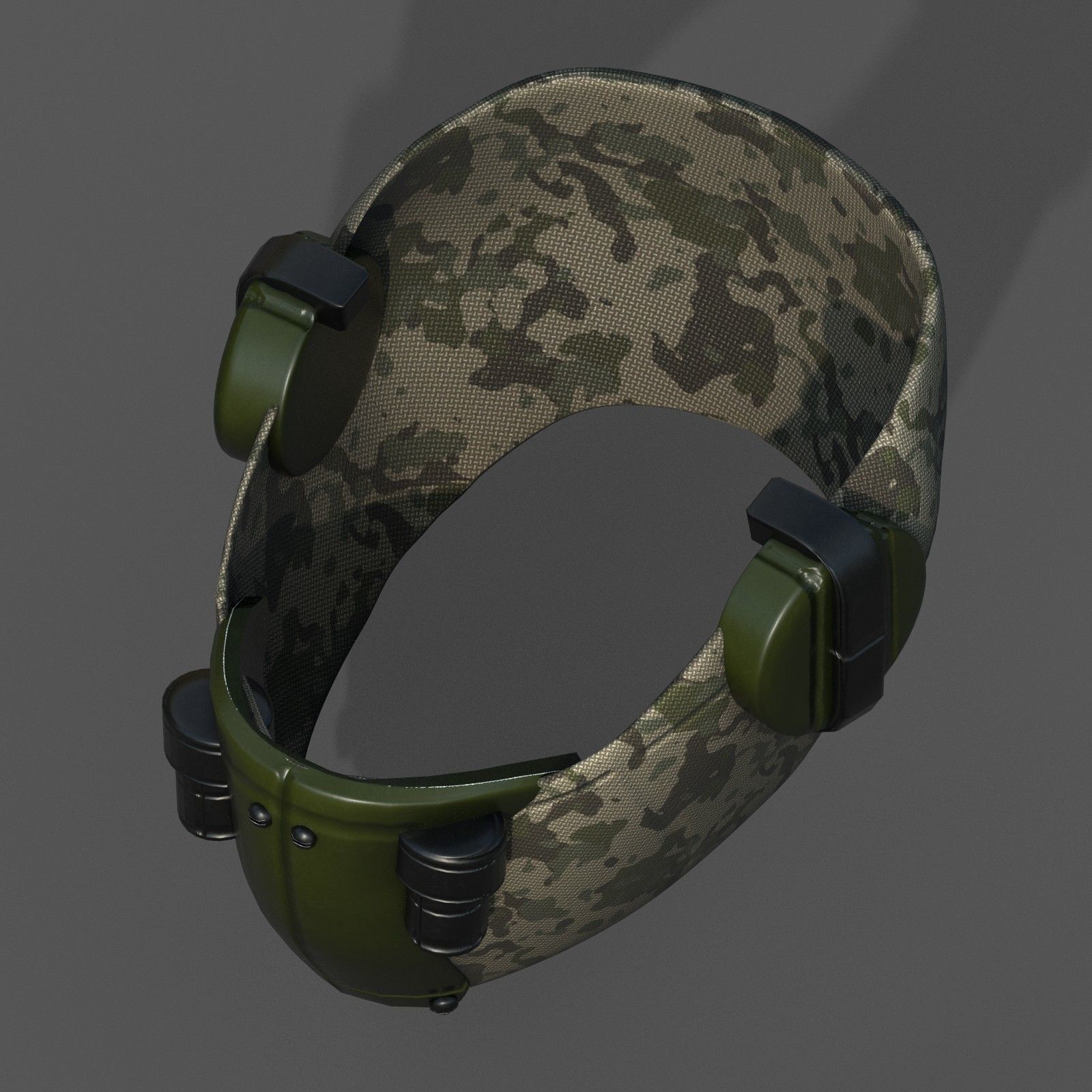 Gas mask respirator futuristic fantasy plastic  Low-poly 3D model_8