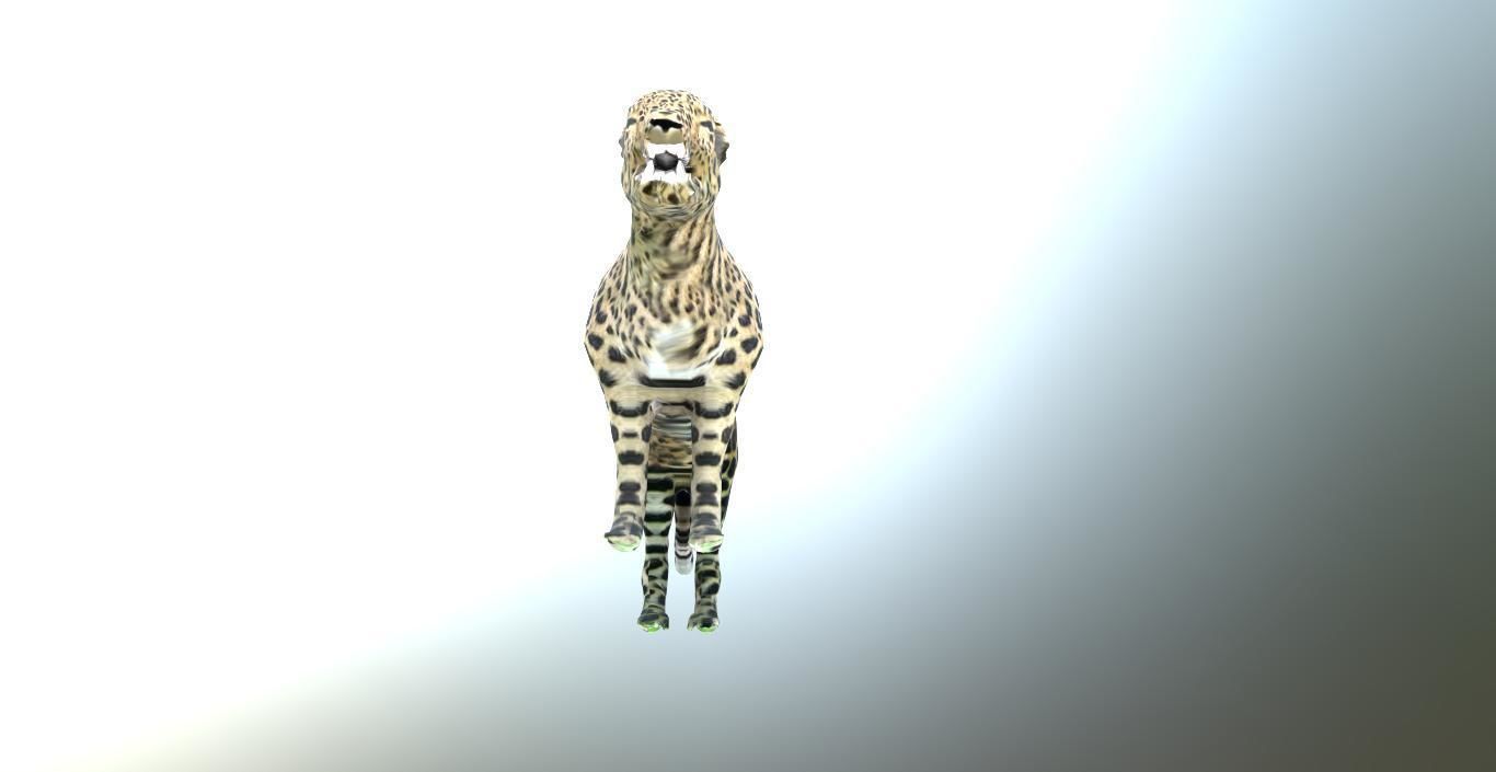 LEOPARD LOWPOLY jaguar Low-poly 3D model_16