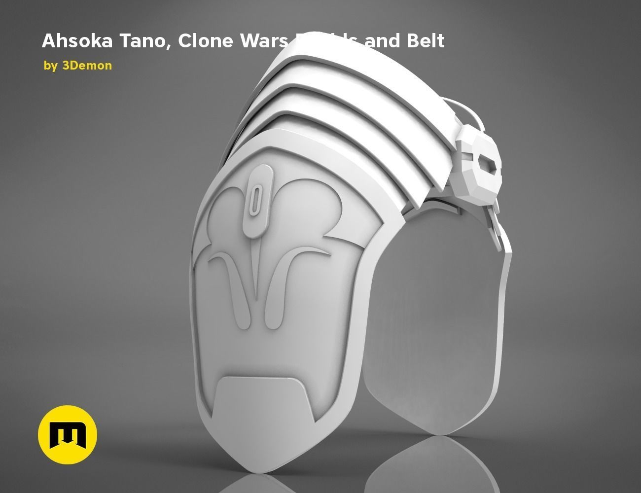 Ahsoka Tano Clone Wars Faulds and Belt 3D print model_8