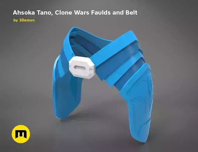 Ahsoka Tano Clone Wars Faulds and Belt 3D print model