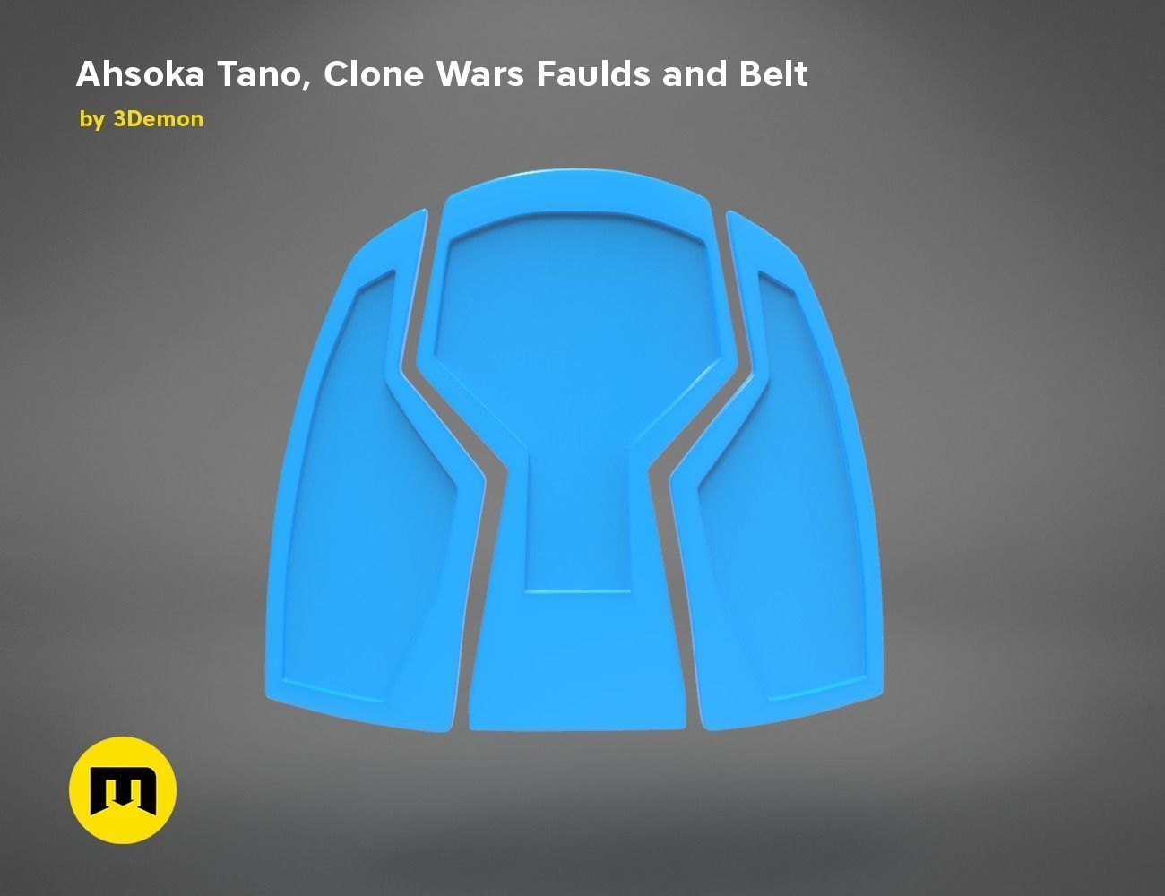 Ahsoka Tano Clone Wars Faulds and Belt 3D print model_2