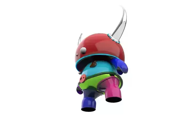 RoboWiki colorful robot with horns