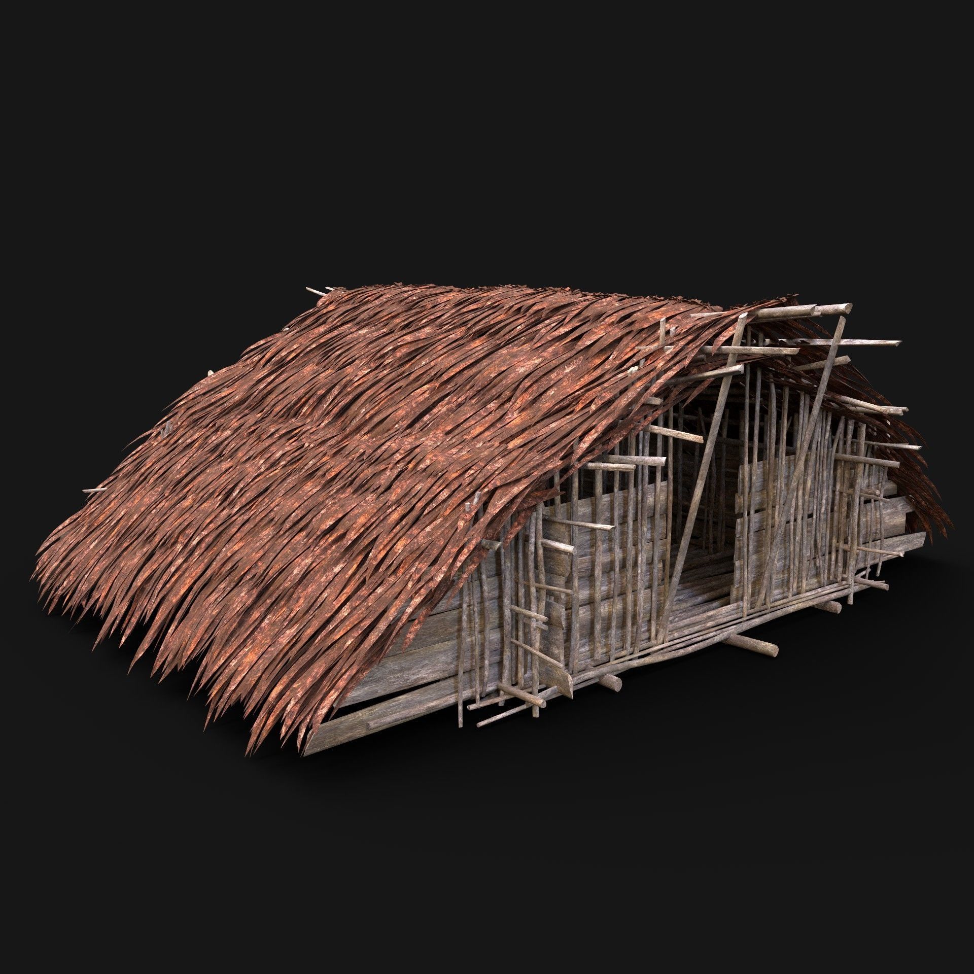 BUILDER JUNGLE TRIBAL HUTS HOUSES PACK AAA NEXTGEN 3D Model Collection_31