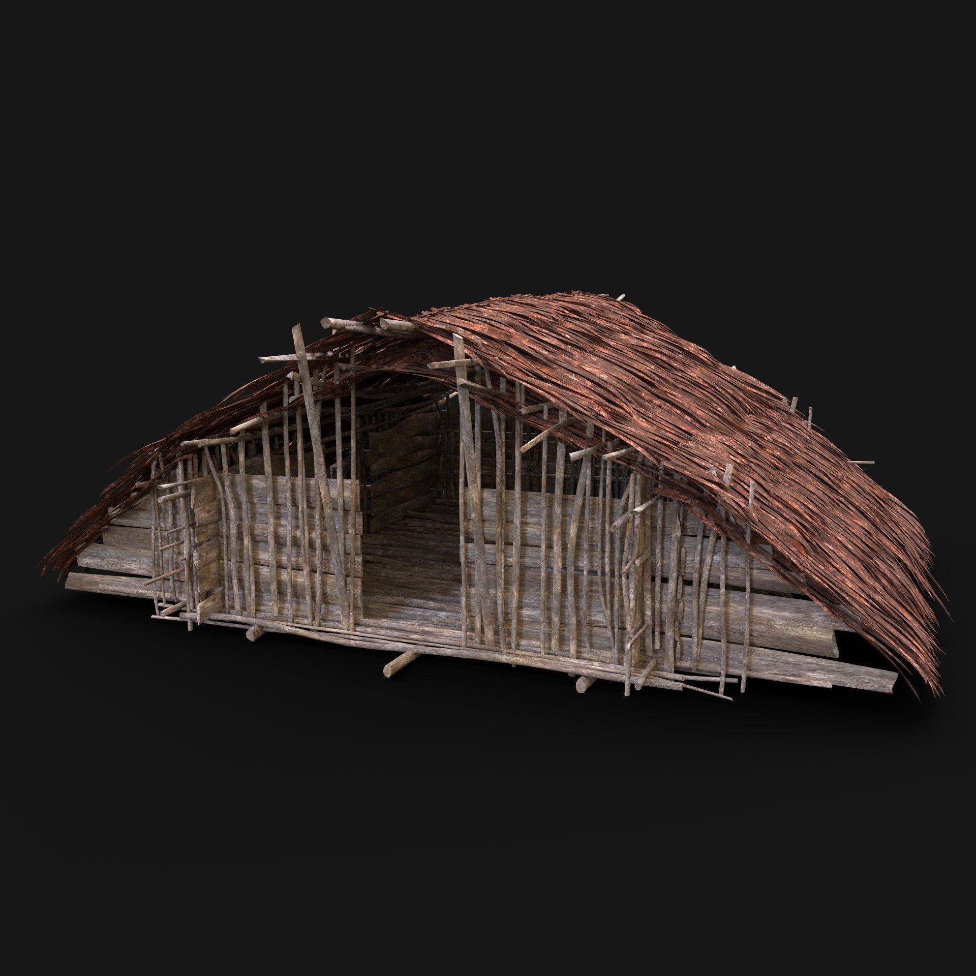 BUILDER JUNGLE TRIBAL HUTS HOUSES PACK AAA NEXTGEN 3D Model Collection_32