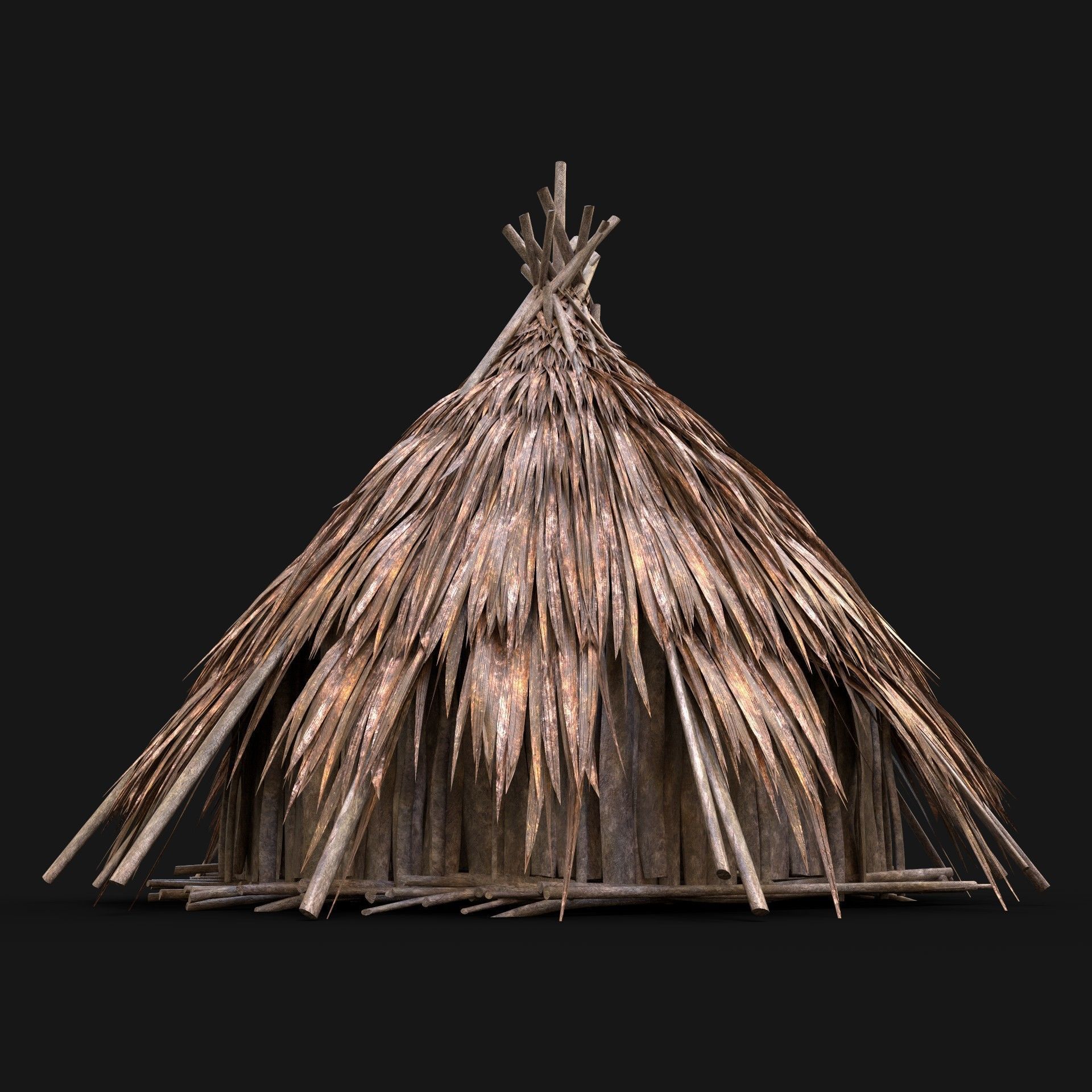 BUILDER JUNGLE TRIBAL HUTS HOUSES PACK AAA NEXTGEN 3D Model Collection_23