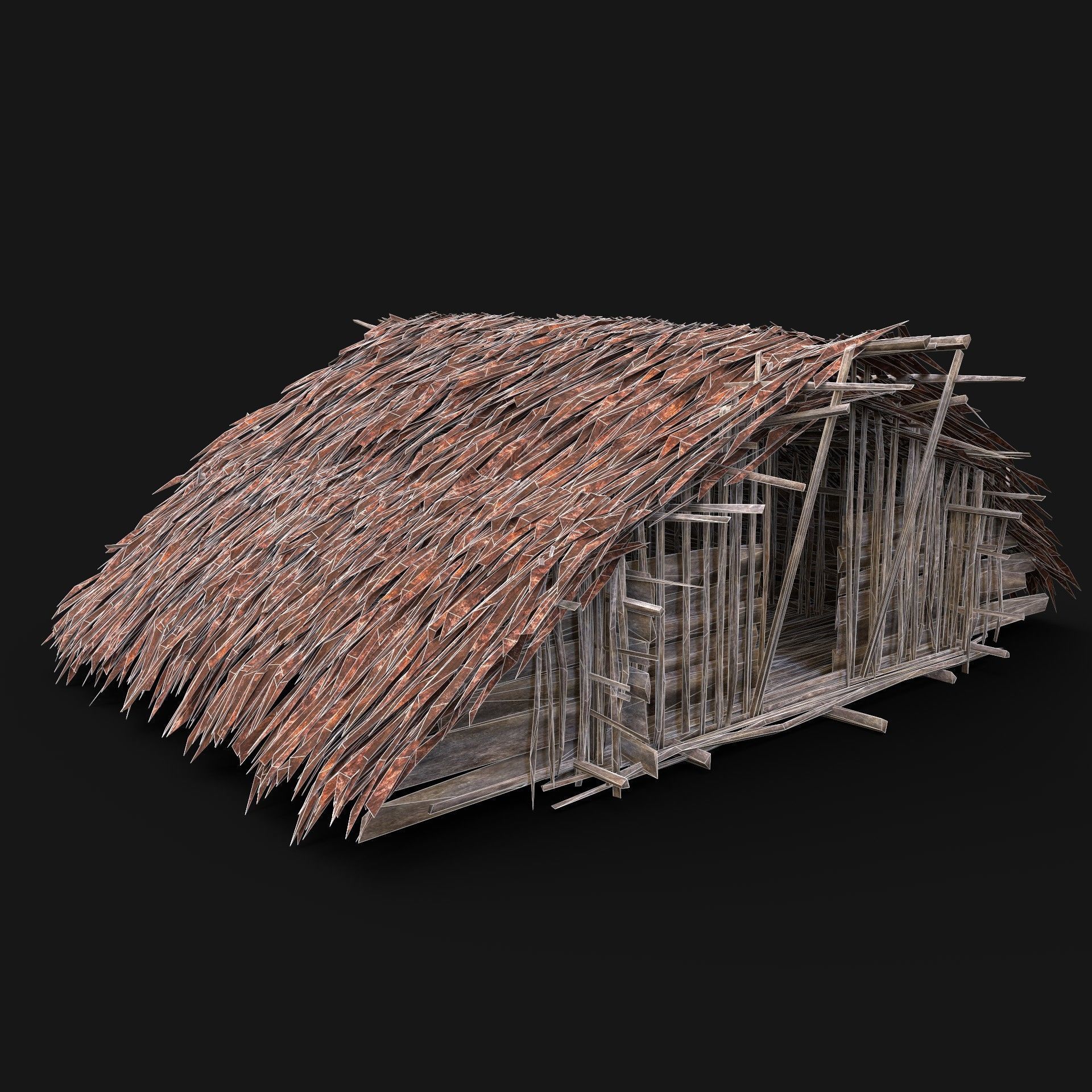 BUILDER JUNGLE TRIBAL HUTS HOUSES PACK AAA NEXTGEN 3D Model Collection_35