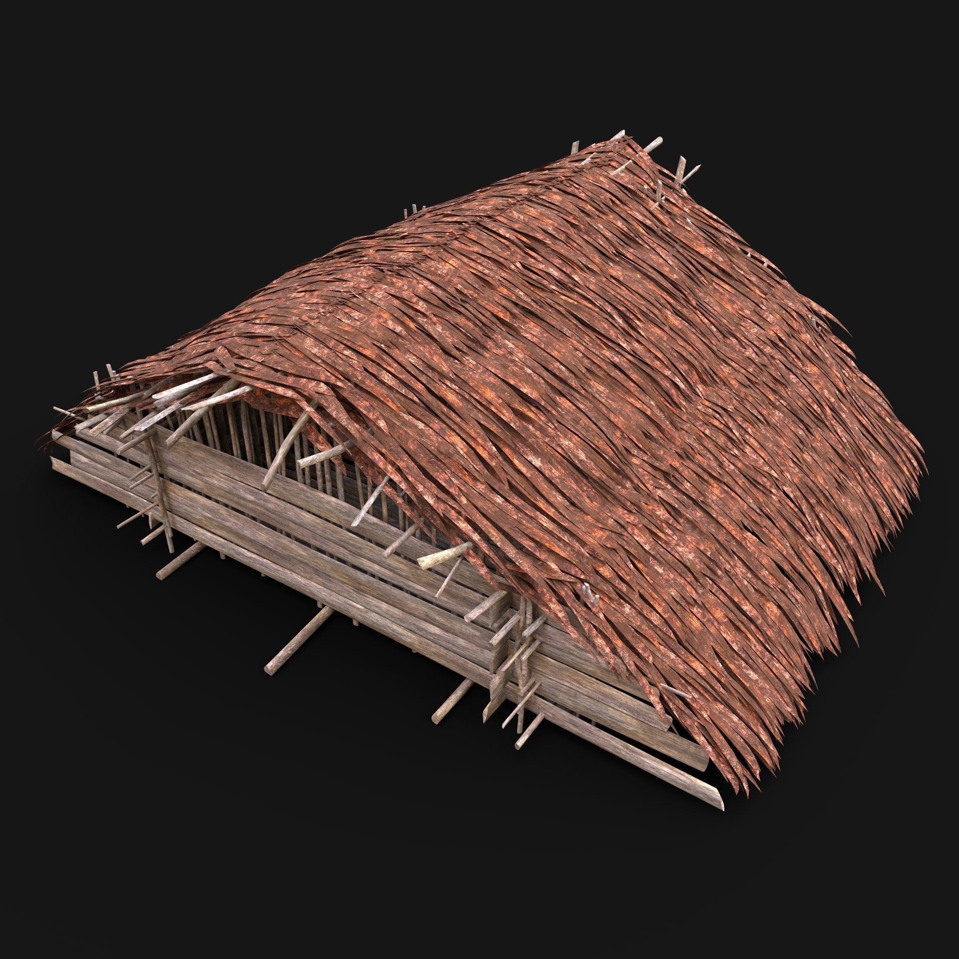 BUILDER JUNGLE TRIBAL HUTS HOUSES PACK AAA NEXTGEN 3D Model Collection_34