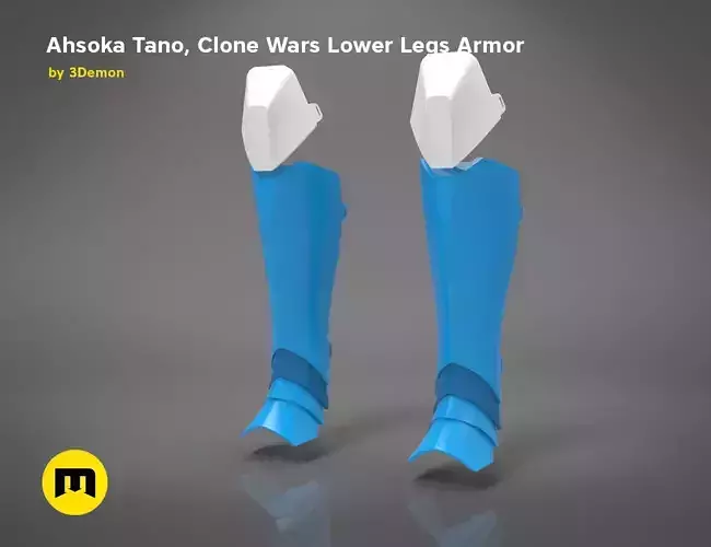 Ahsoka Tano Clone Wars Lower Legs Armor 3D print model