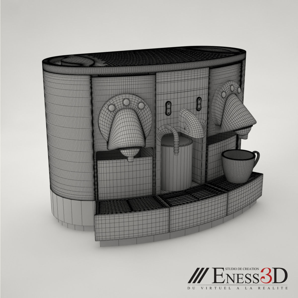 Pro - Coffee Maker Nespresso Aguila - Gemini 200 3D model_4