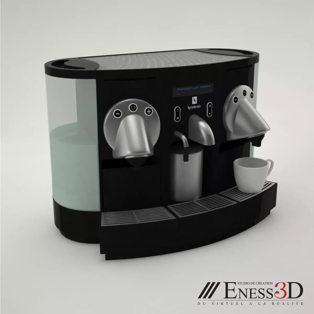 Pro - Coffee Maker Nespresso Aguila - Gemini 200 3D model_0