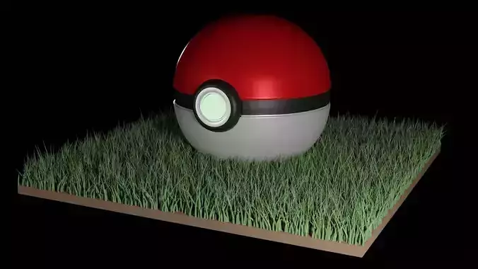 Pokeball on Grass Terrain