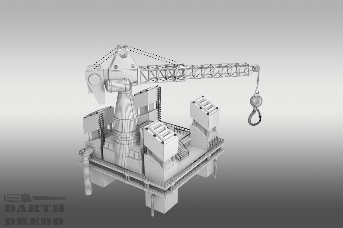 Red Alert 2 Soviet Naval Shipyard 3D model_6