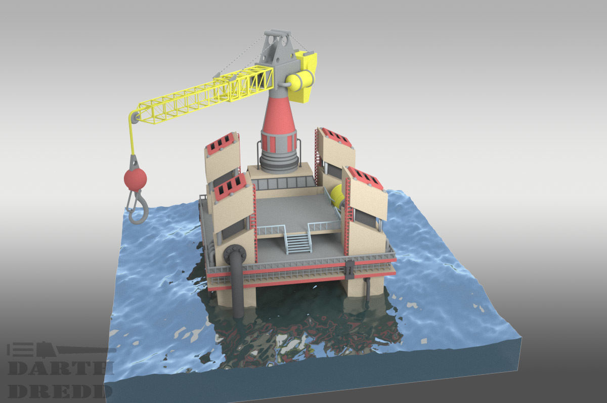 Red Alert 2 Soviet Naval Shipyard 3D model_4