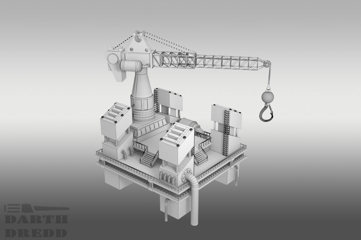 Red Alert 2 Soviet Naval Shipyard 3D model_5