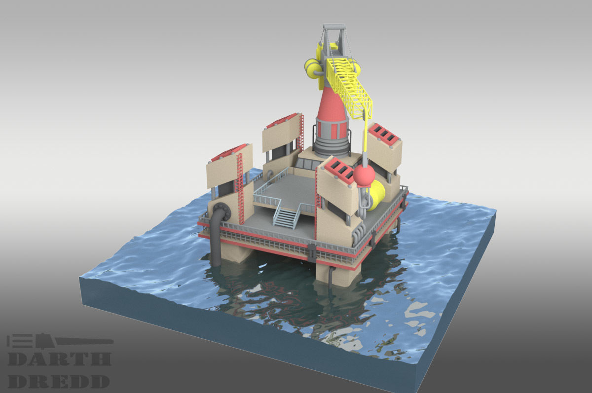 Red Alert 2 Soviet Naval Shipyard 3D model_1