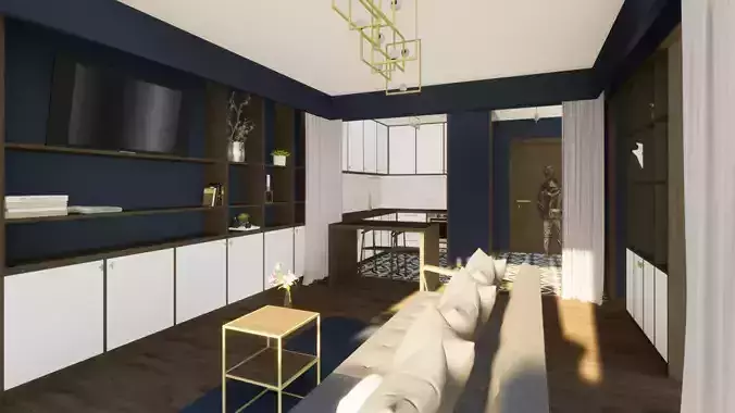 Studio apartment interior