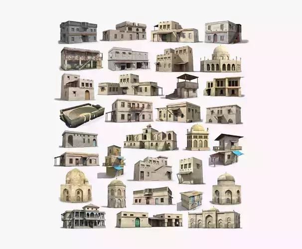 32 Arab Collection Low-poly 3D model 