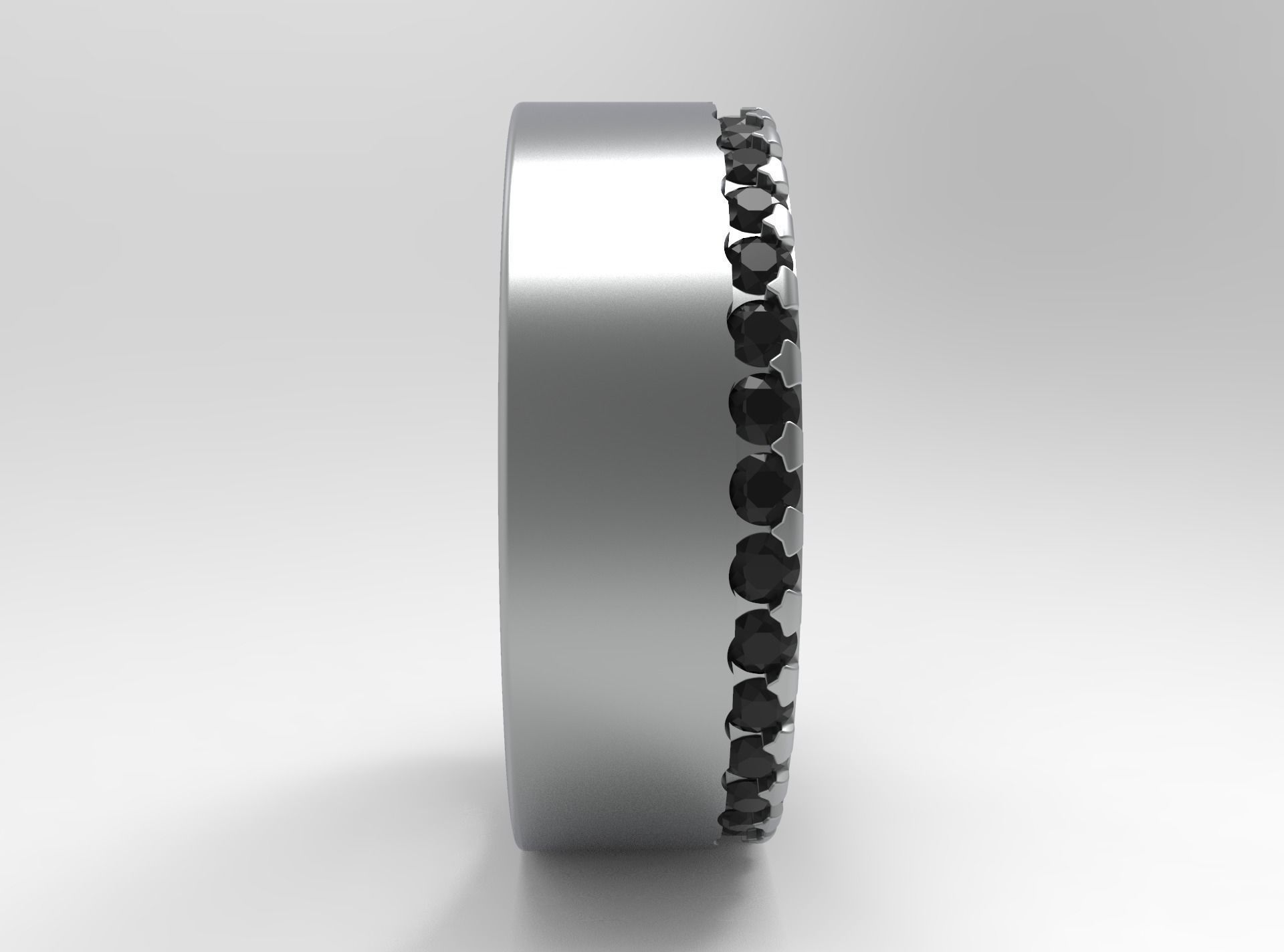 Wedding bands ring diamonds 3D print model Free 3D model_2