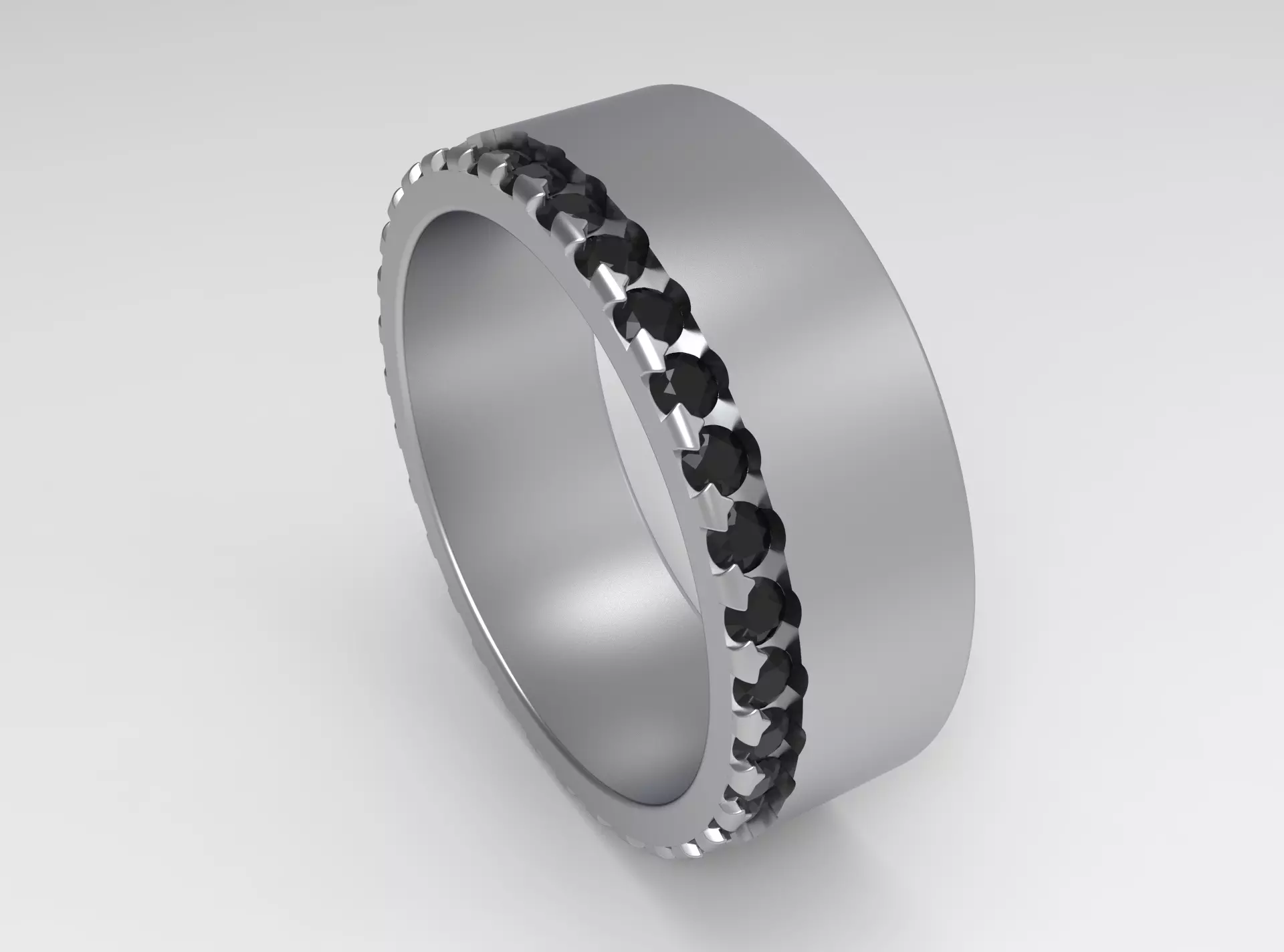 Wedding bands ring diamonds 3D print model Free 3D model_0