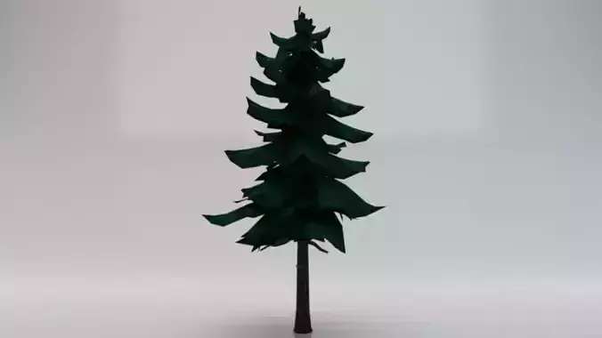 Spruce Tree  Low-poly 3D model
