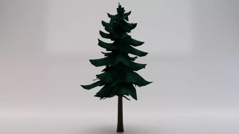 Spruce Tree Low-poly 3D model