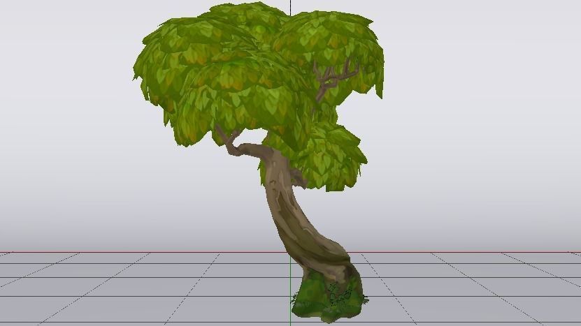 Small Tree  Low-poly 3D model_5
