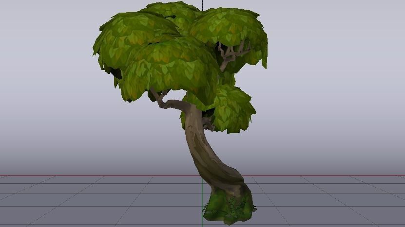 Small Tree  Low-poly 3D model_9