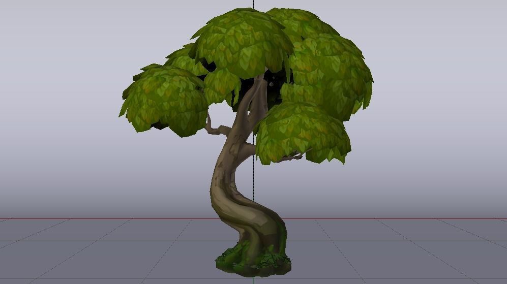 Small Tree  Low-poly 3D model_8