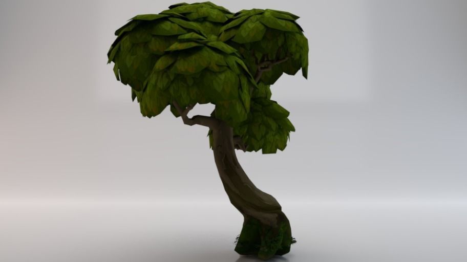 Small Tree  Low-poly 3D model_1