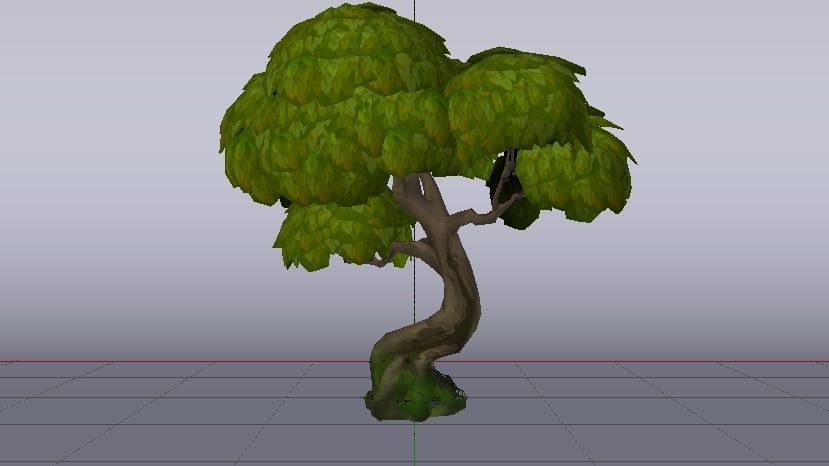 Small Tree  Low-poly 3D model_10