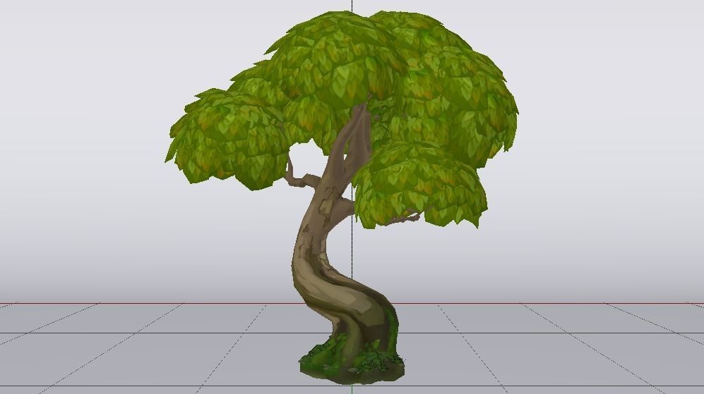 Small Tree  Low-poly 3D model_4