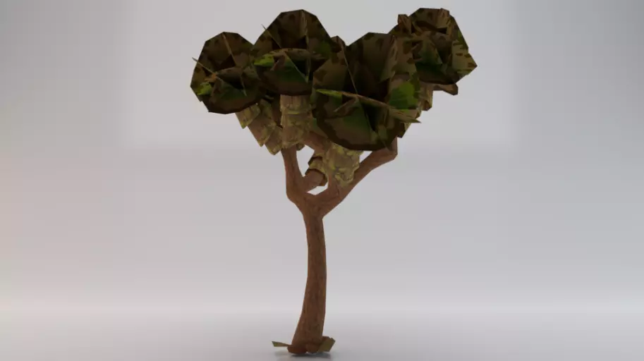 Desert Tree Low-poly 3D model