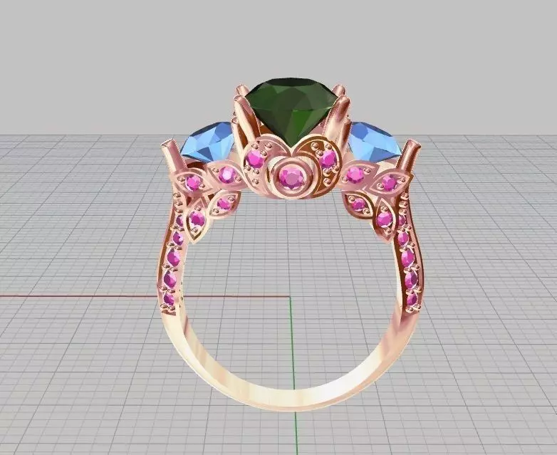 ring girls 3D print model_0