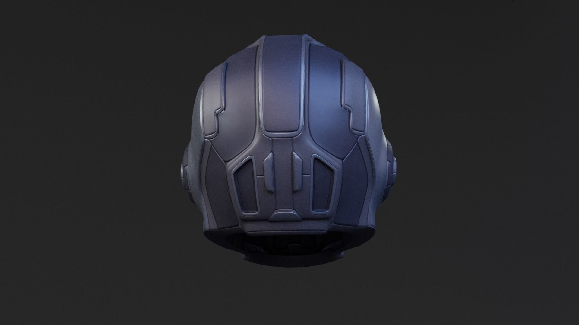 Sci-fi Helmet Low Poly PBR Low-poly 3D model_8