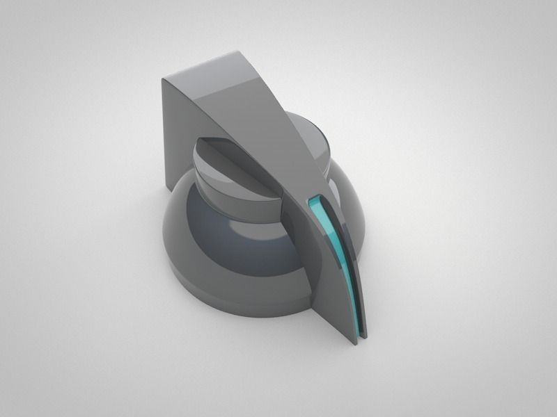 Amplifier Knob Free 3D model_2